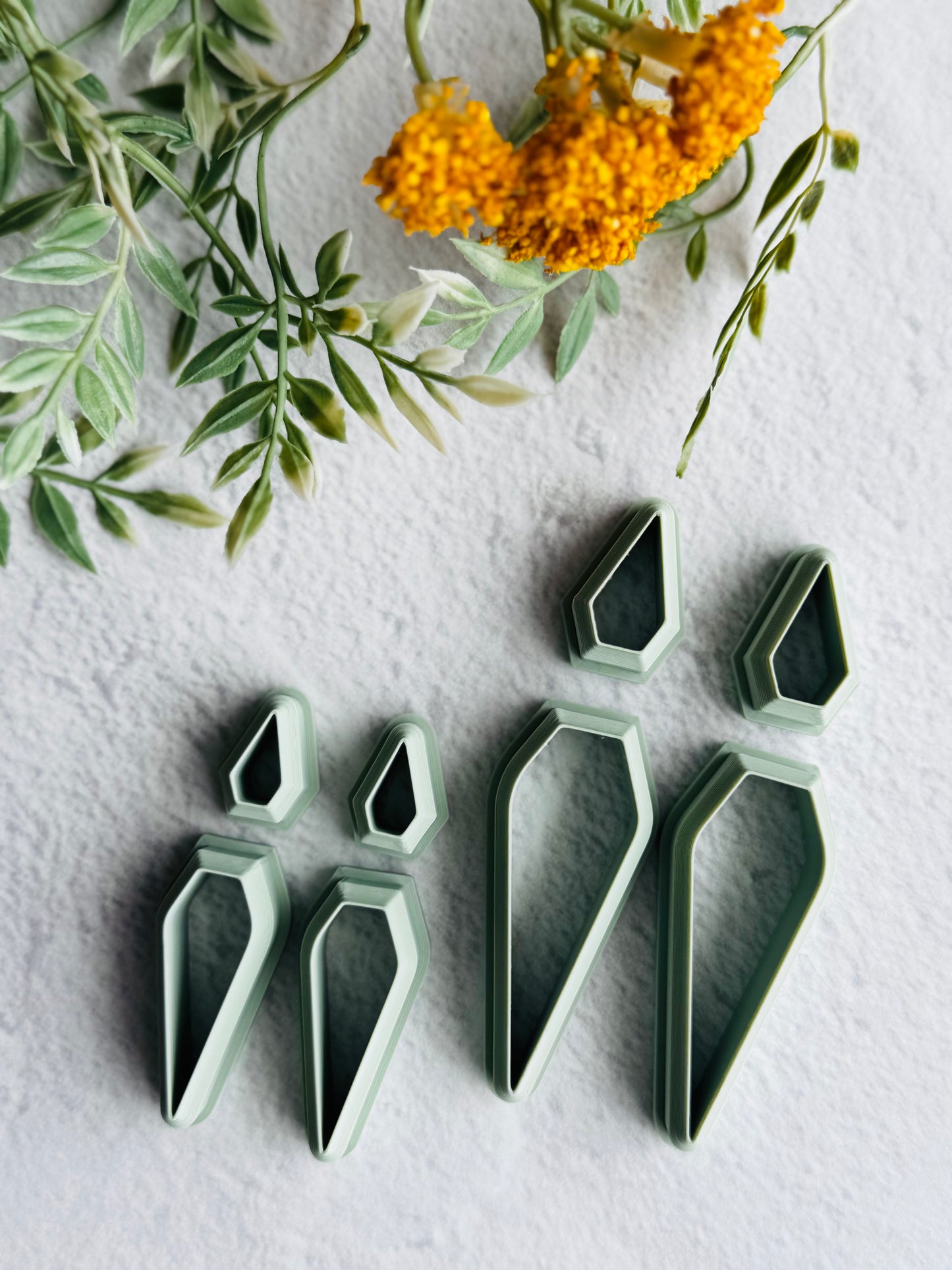 Coffin Pebble Mirrored Cutter Set