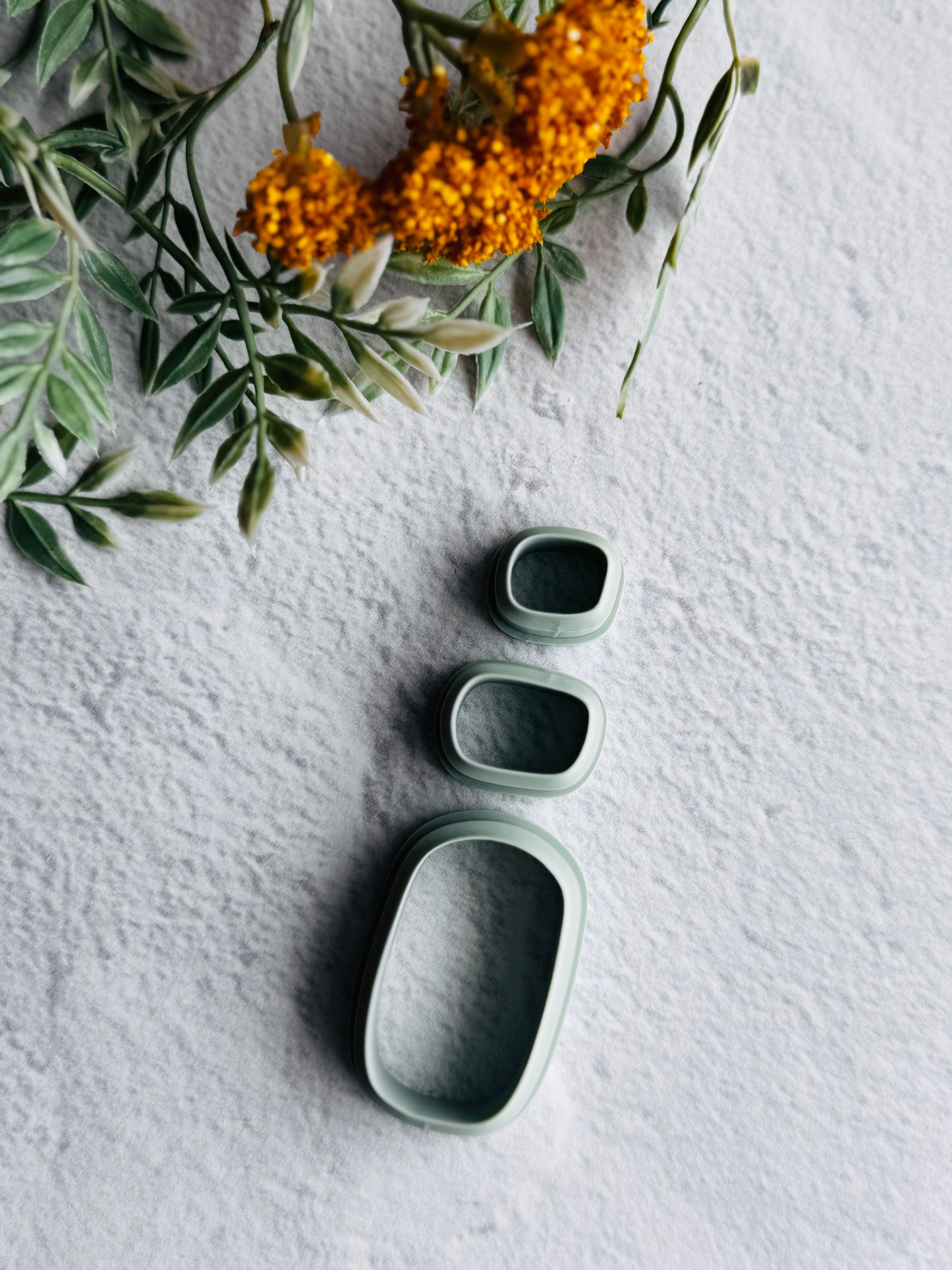 Oval Pebble Cutter Trio Set