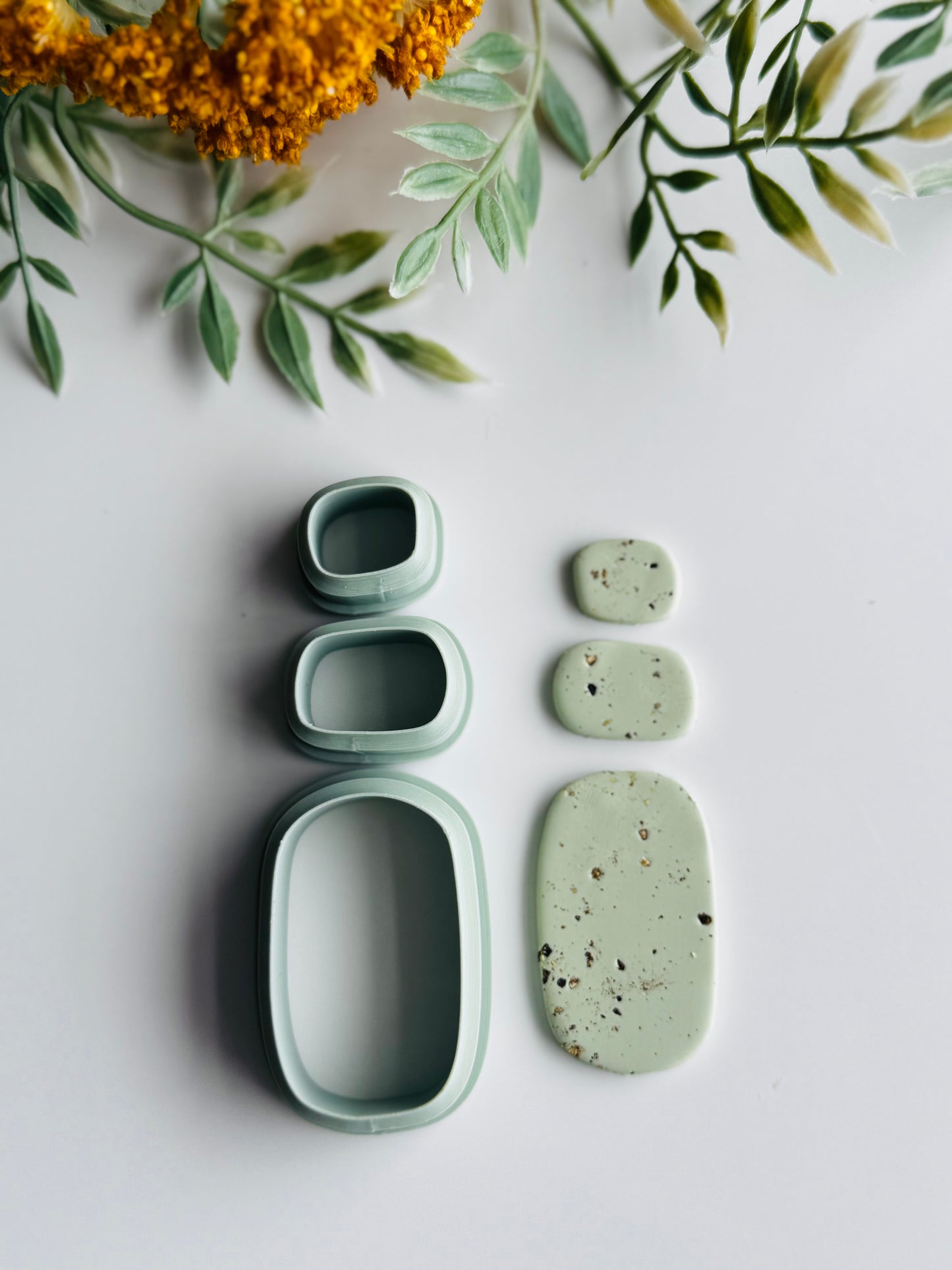 Oval Pebble Cutter Trio Set