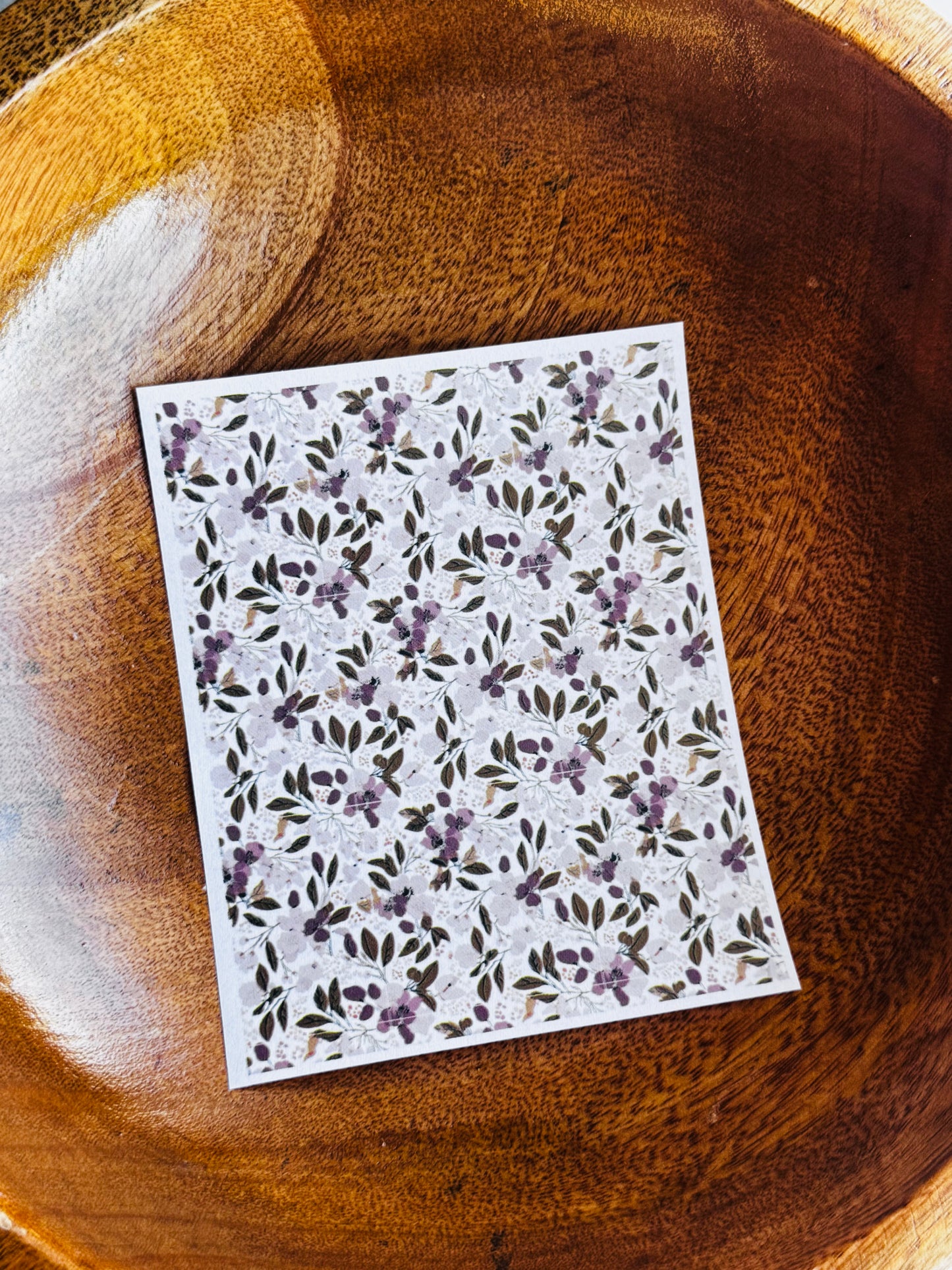 Raspberry & Olive Floral 1 Transfer Paper