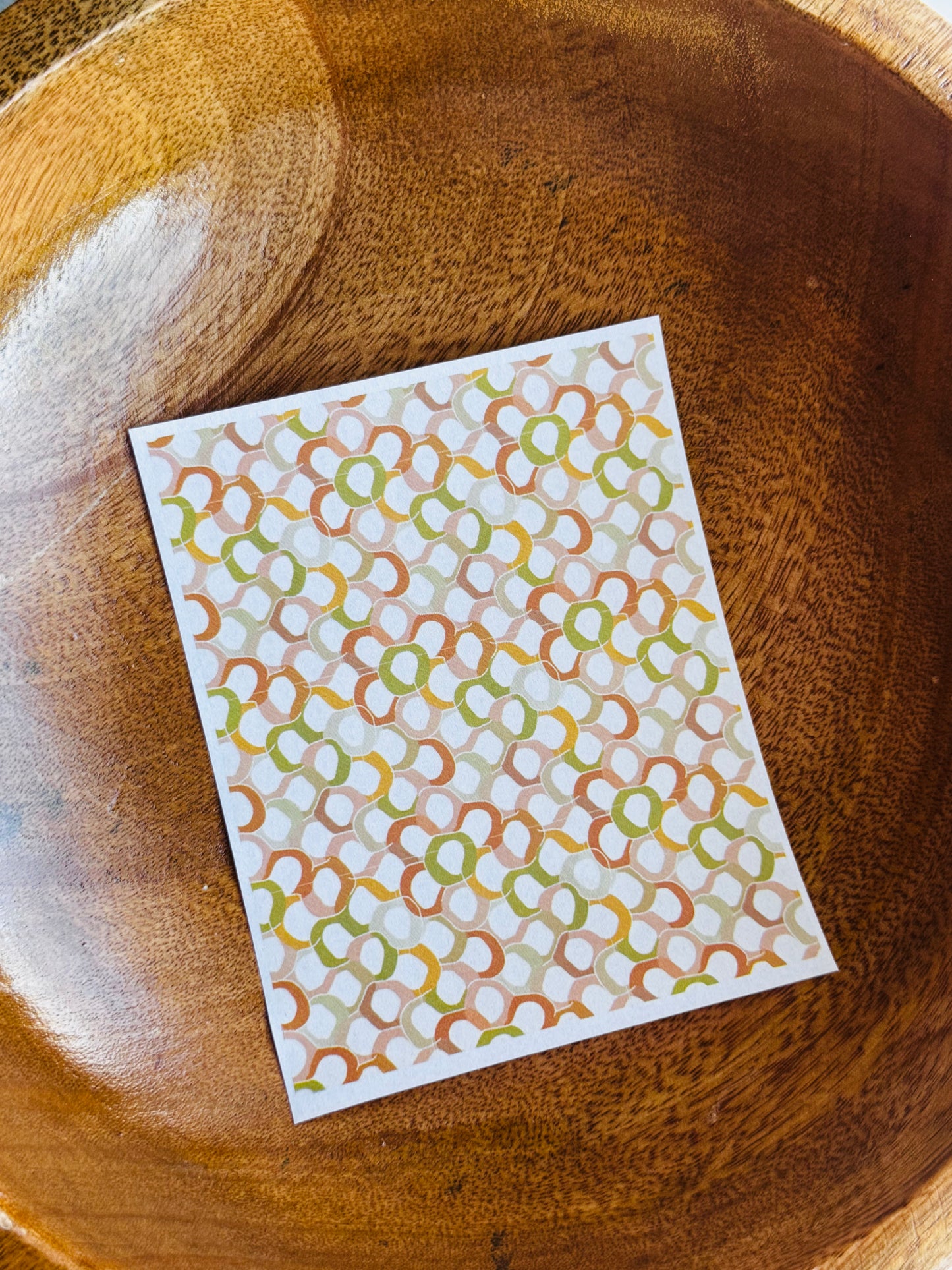 Olive & Peach "Candy Rings" Transfer Paper