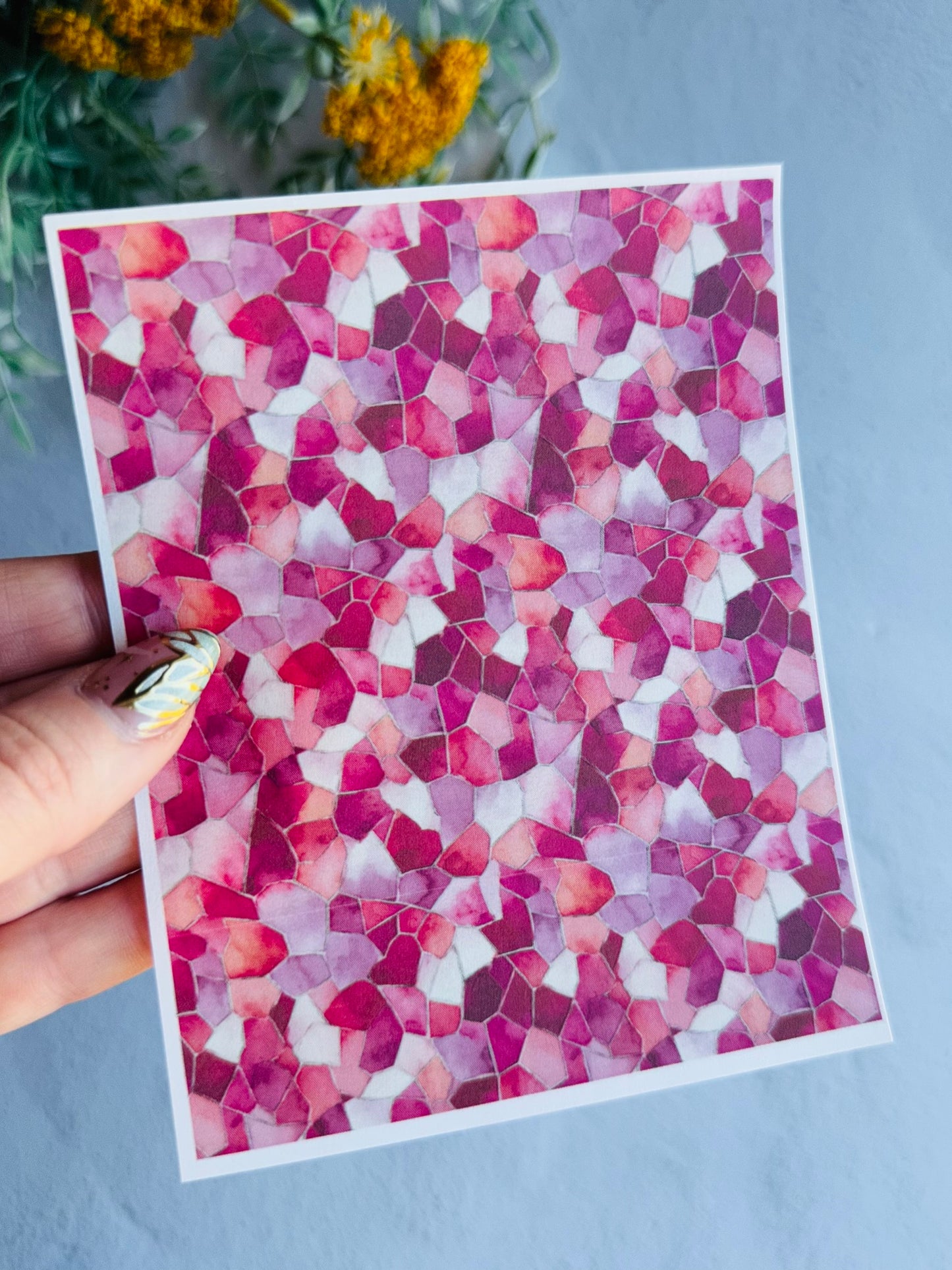 Fuchsia Stained Glass Lg Transfer Paper
