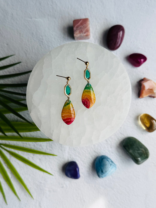 Rainbow Agate - Small Teardrop Pebbles