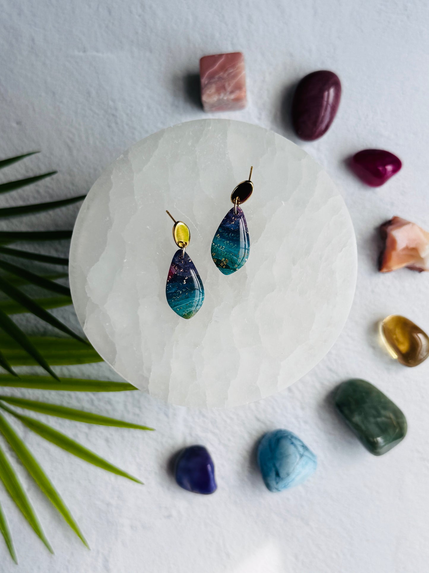 Rainbow Agate - Small Teardrop Pebbles