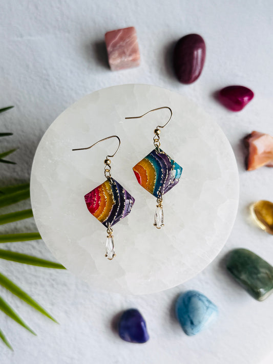 Rainbow Agate - Gemstone Cut Pebble & Gem Drop