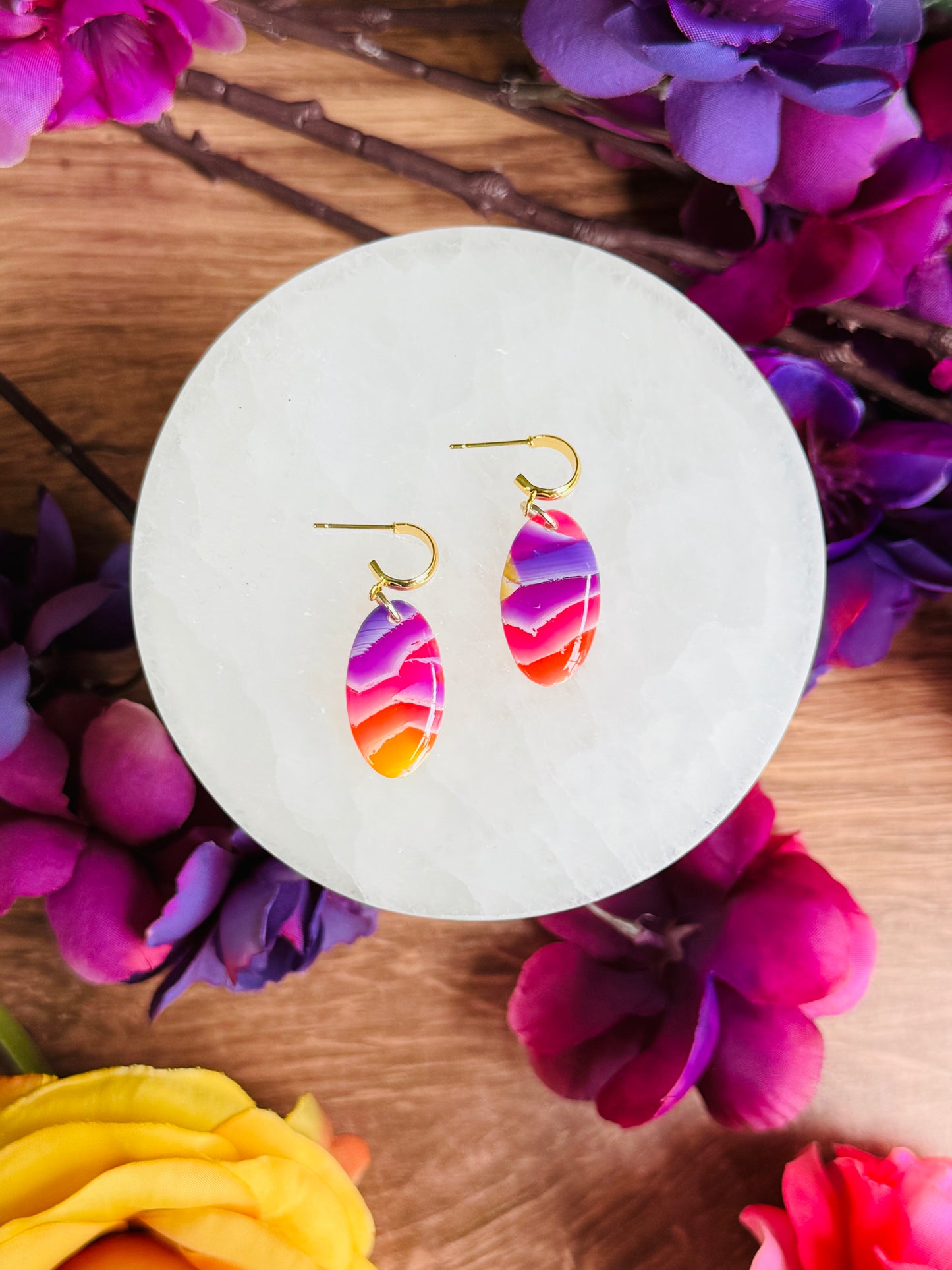 Sunset Vibes - Oval & Cuff Post