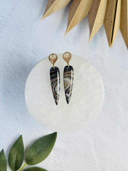 Black Agate Summer - "Elara" Earrings