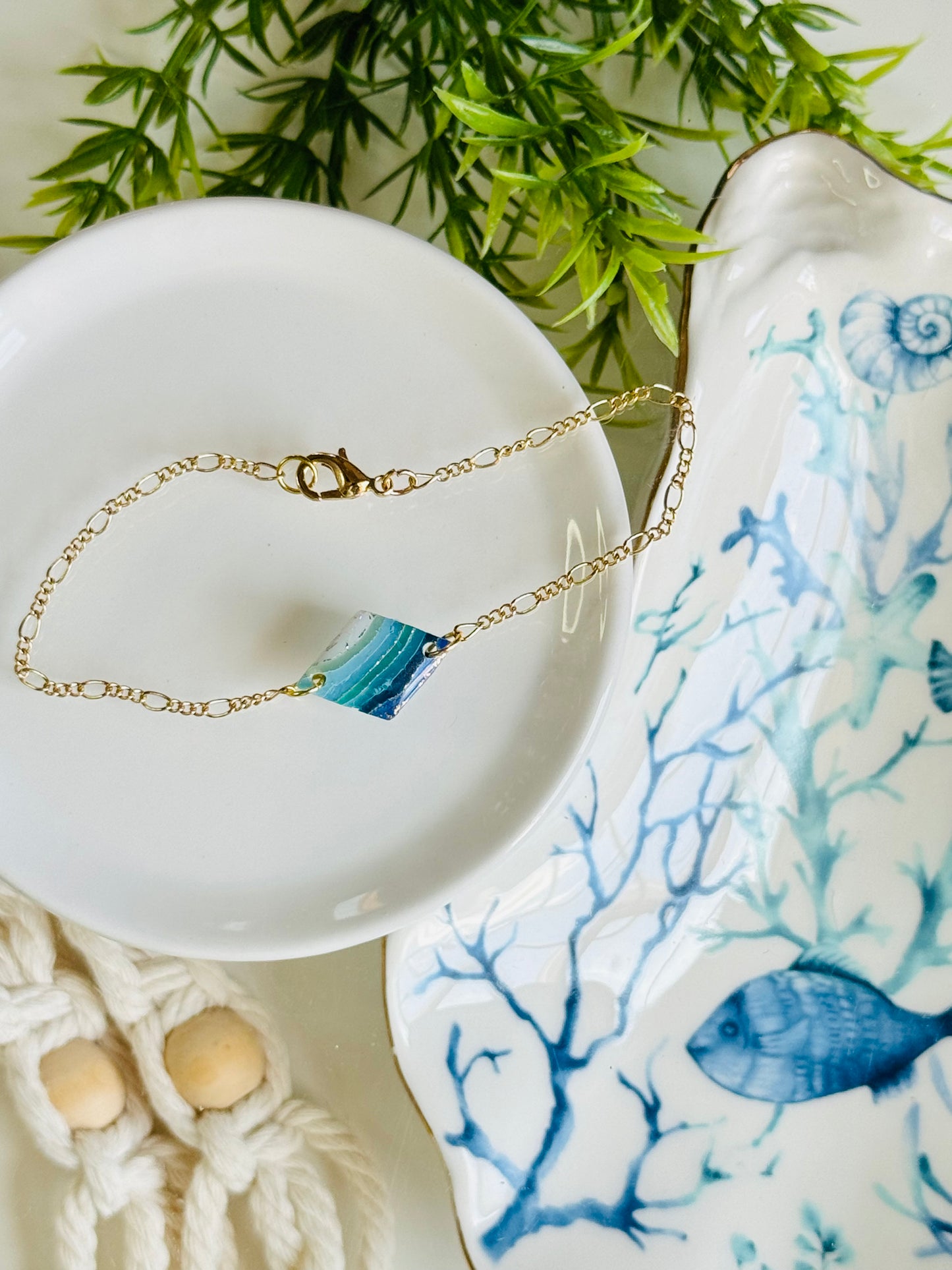 Water Agate - Pendant Bracelet