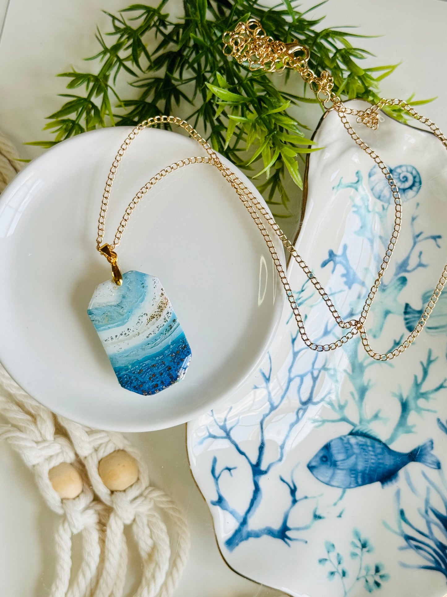 Water Agate - Blue Ocean Necklace