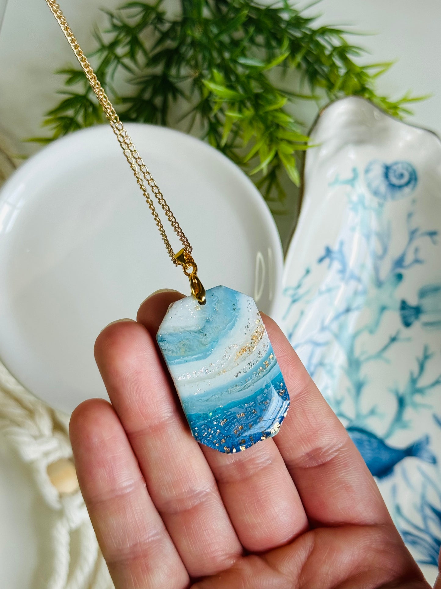 Water Agate - Blue Ocean Necklace