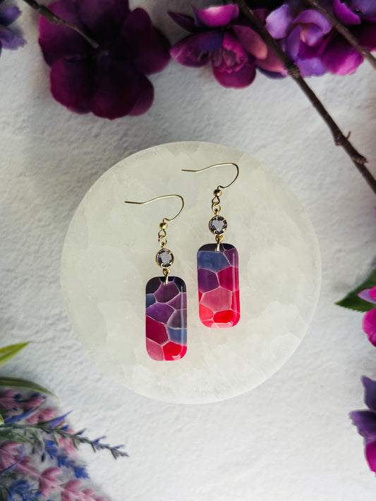 Purple "Stained Glass - Rounded Rectangle & Gem