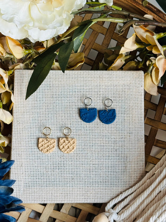 Maine Blueberry - Circle Post & Arch Earring (with variations)