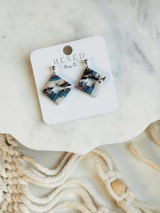 Coastal Blue Agate - Mini 2-Piece Chevron